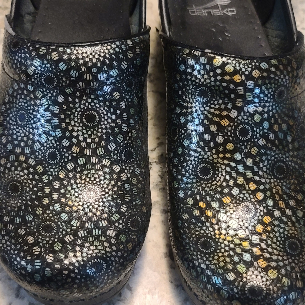 Dansko Multi color  Medallion Lether clogs pre-owned